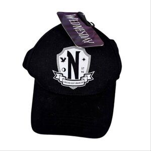 NWT Wednesday Addams Netflix Merch Goth Dark Academia Whimsigoth Cap